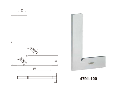 90°平型スコヤ 4791-50～4791-300 | 株式会社 丸藤